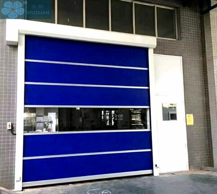 Industrial 0.7 - 1.2m/s Opening Rapid PVC Roll Up Doors