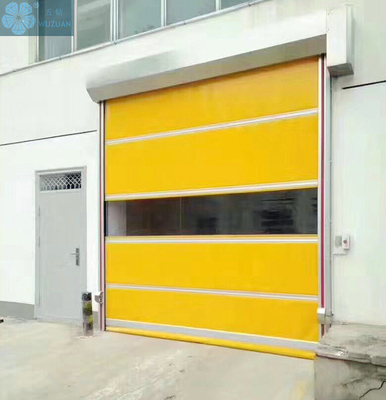                  Automatic Plastic Rapid Folding Roller Shutter Fast Door Security Industrial High Speed Roll up PVC Door             