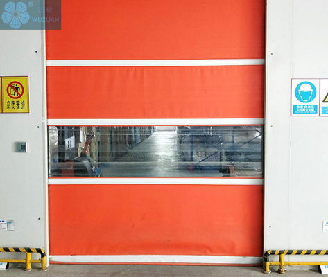                  Automatic Plastic Rapid Folding Roller Shutter Fast Door Security Industrial High Speed Roll up PVC Door             